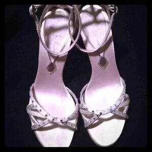 Nicole Miller hand made swarovski crystal heels